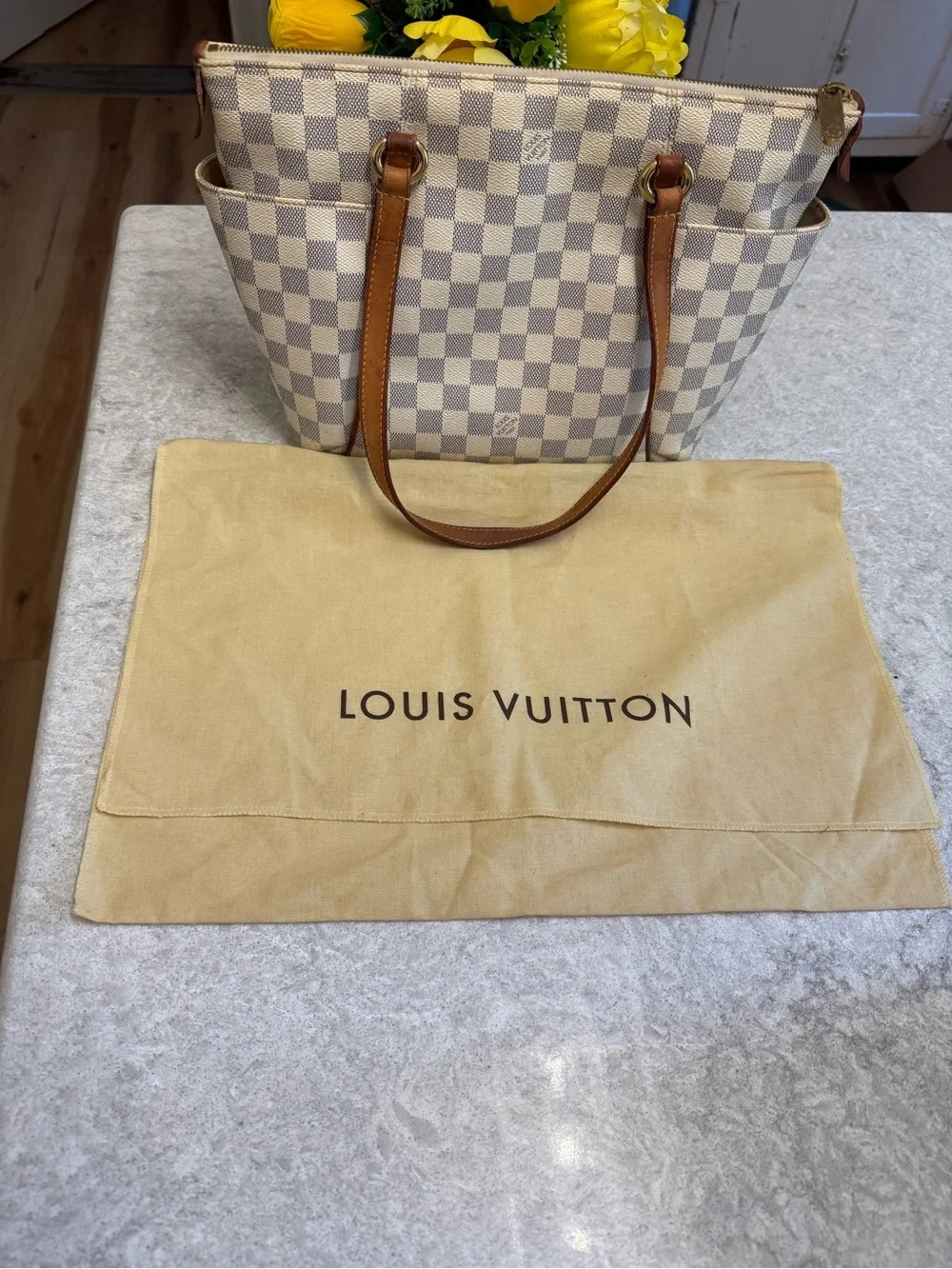 Louis Vuitton Totally PM Damier Azur Tote COA /Dust Bag